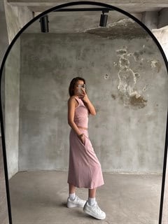 Kapri Yıkamalı Eşofman Takımı - Pembe 