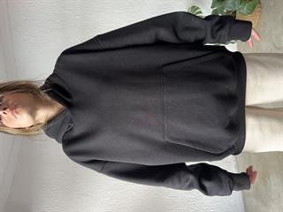 Kapüşonlu Oversize Hoodie - Siyah