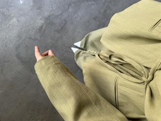 Keten Karışımlı Blazer Ceket Palazzo Pantolon Takım - Yeşil