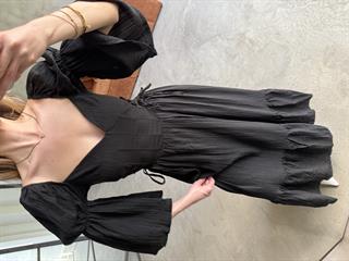 Korseli Maxi Elbise - Siyah