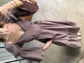 Korseli Maxi Elbise - Vizon