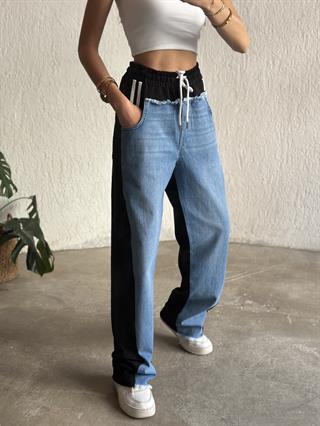 Kot Detay Baggy Eşofman - Siyah