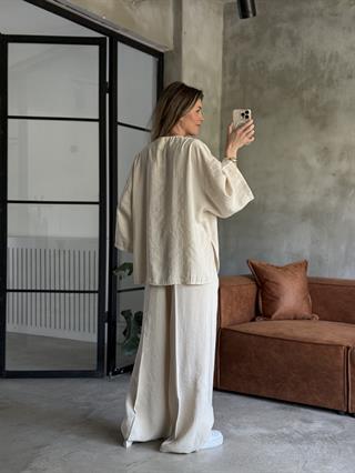 Krem Premium Tensel Oversize Takım