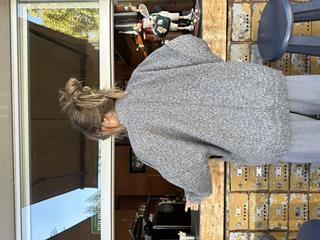 Kuzu Bomber Oversize Ceket - Gri