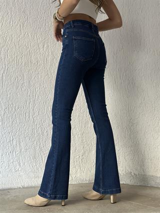 Lacivert İspanyol Paça Jean