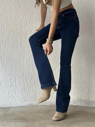 Lacivert İspanyol Paça Jean