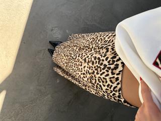Leopar Maxi Saten Etek