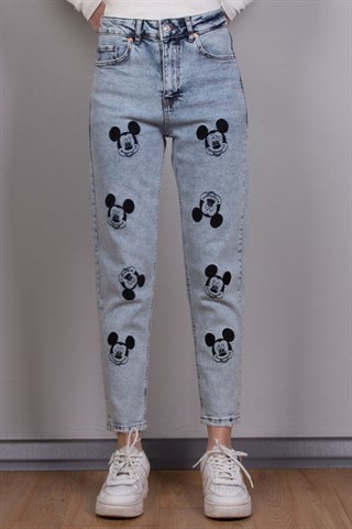 Mickey Mom Jean - Mavi