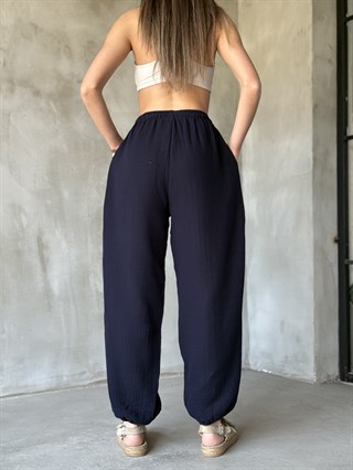 Müslin Balon Pantolon - Lacivert