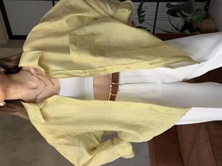 Oli Oversize Tencel Gömlek - Yağ Yeşil