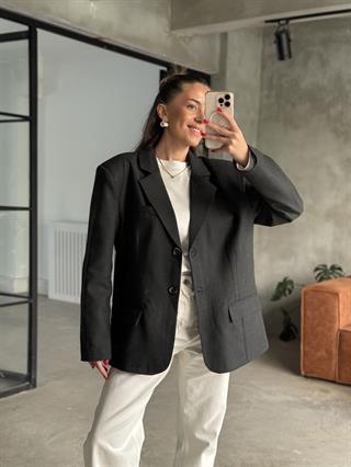 Oversize Blazer Ceket - Antrasit