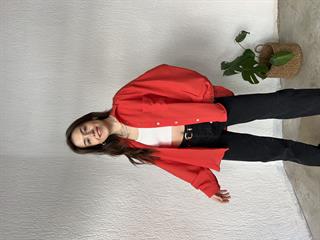 Oversize Keten Narçiçeği Gömlek