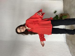 Oversize Keten Narçiçeği Gömlek