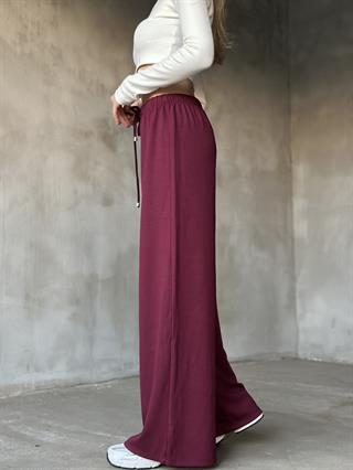 Modal Dökümlü Pantolon - Mürdüm