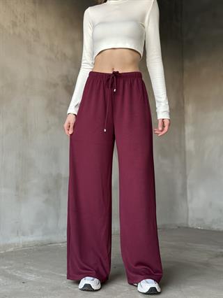  Modal Dökümlü Pantolon - Mürdüm