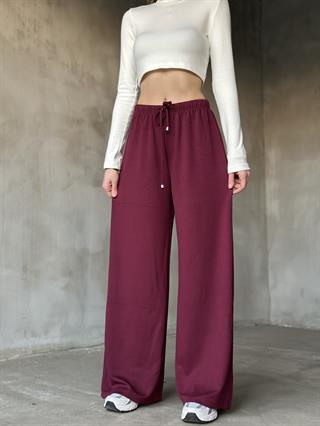  Modal Dökümlü Pantolon - Mürdüm