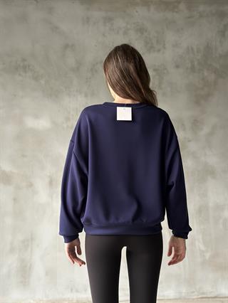 Oysh Modal Oversize Sweatshirt - Lacivert