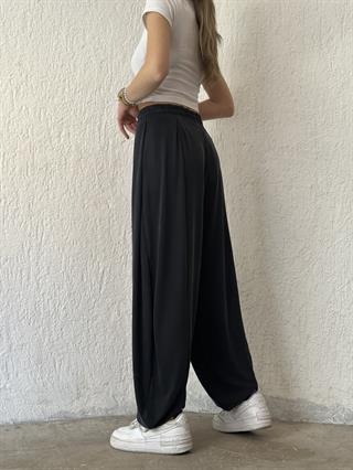 Oysho Modal Karışımlı Dökümlü Şalvar Pantolon - SİYAH