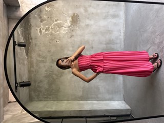 Pembe Çizgili Bluz Pantolon Takım 