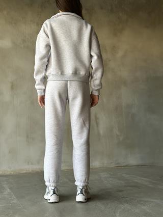 Polo Yaka Jogger Eşofman Takmı - Gri