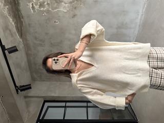 Polo Yaka Oversize Kazak Ekru