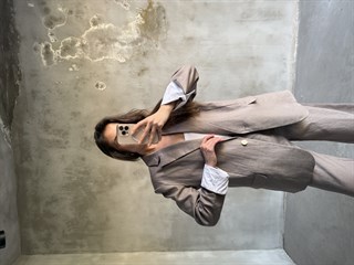 Premium Ham Keten Blazer Pantolon Takım - Vizon