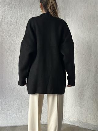 Premium ÖRme Yumoş Hırka - Siyah