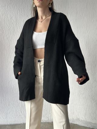 Premium ÖRme Yumoş Hırka - Siyah