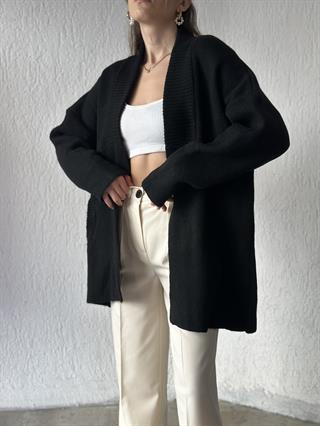 Premium ÖRme Yumoş Hırka - Siyah