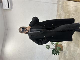 Premium Oversize Düğme ve Kuşaklı , Kaşe Kaban