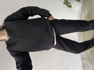 Premium Şardonlu Sweatshirt Siyah