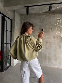 Premium Tensel Bomber Ceket - Yeşil