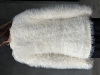 Premium Yumoş Sakallı Kazak - Beyaz
