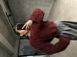 Premium Yumoş Sakallı Kazak - Bordo