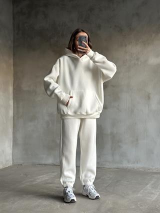 Rope Unisex Oversize Takım - Beyaz