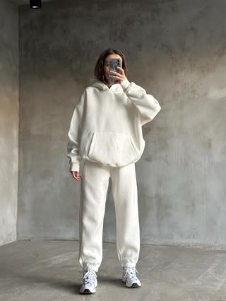 Rope Unisex Oversize Takım - Beyaz