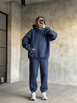 Rope Unisex Oversize Takım - İndigo
