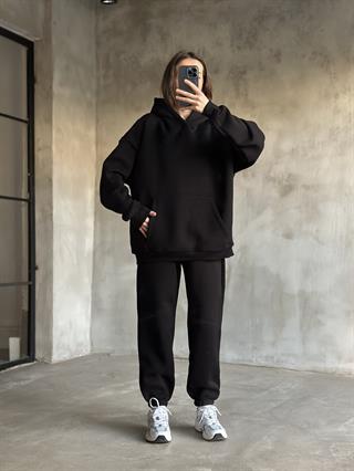 Rope Unisex Oversize Takım - Siyah