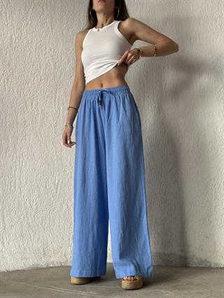 Ruby Keten Salaş Pantolon - Mavi