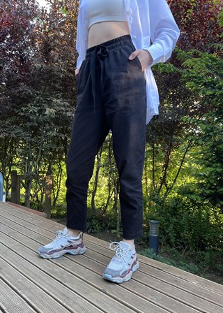 Siyah Gabardin Pantolon