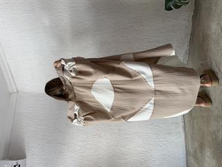 Tasarım Yarasa Kol Müslin Kimono - Bej
