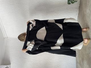 Tasarım Yarasa Kol Müslin Kimono - Siyah