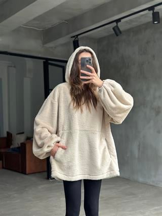 Teddy Peluş oversize Sweatshirt 