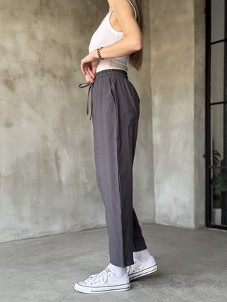 Tencel Havuç Pantolon - Antrasit