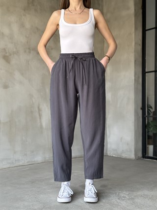 Tencel Havuç Pantolon - Antrasit