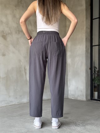 Tencel Havuç Pantolon - Antrasit