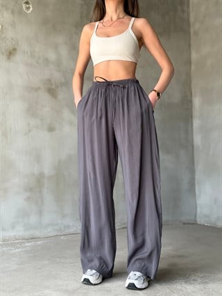 Tencel Salaş Pantolon - Gri