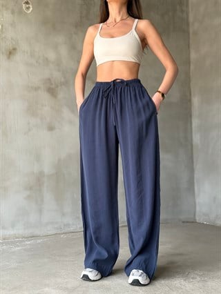Tencel Salaş Pantolon - Lacivert