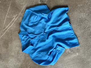 Tensel Oversize Basic Gömlek - Mavi