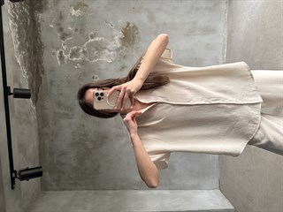 Tensel Oversize Kısa Kollu Takım - Krem